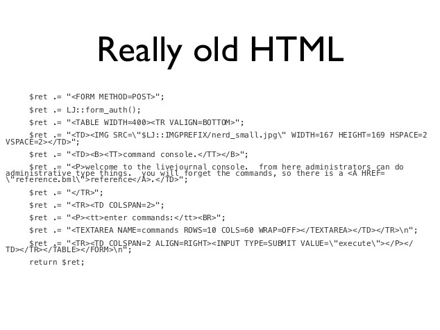 Old HTML