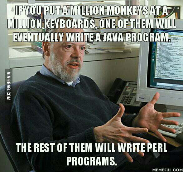 Random monkeys typing Perl