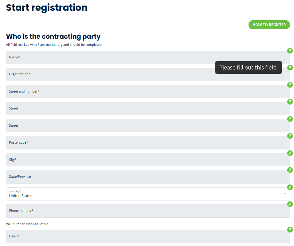 TMCH register